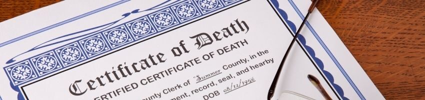 A California death certificate document.