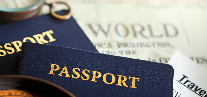 lost passport replacement 2 Two passports on top of each other.